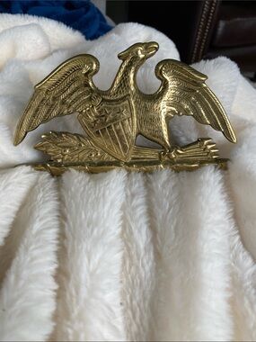 Brass eagle bookend